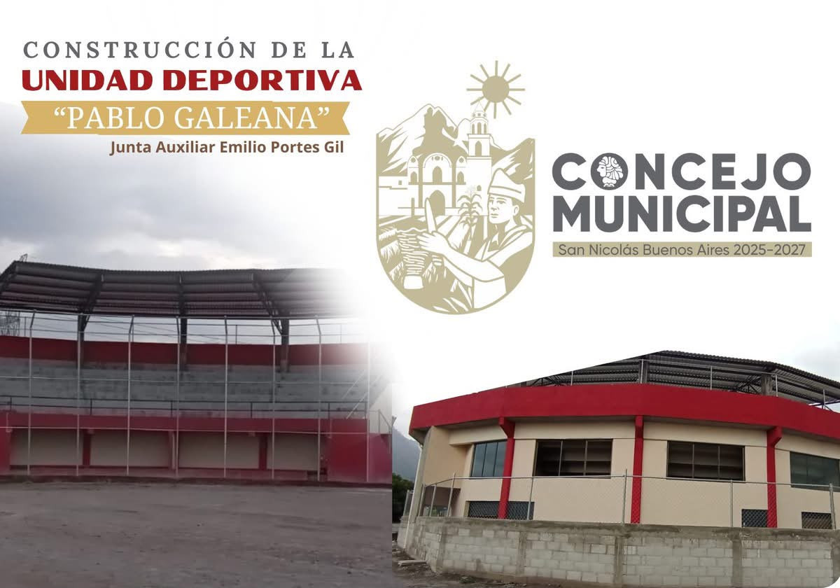 inauguración de la Unidad Deportiva "Pablo Galeana".
